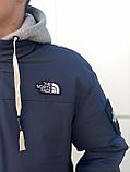 Куртка TNF тем син сер капюш 6802, фото 2