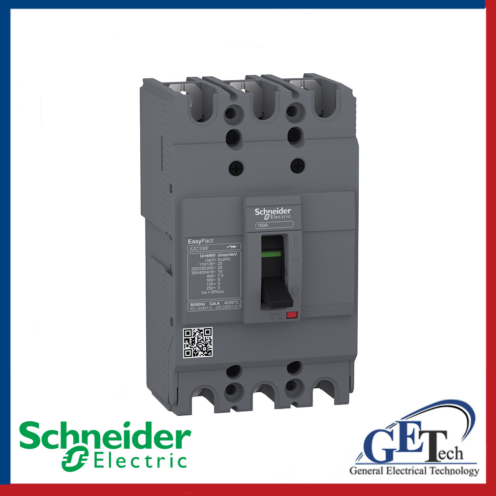 Автоматический выключатель силовой EZC100 10кА 400В 32А, 40А, 50А Easy Pact Schneider Electric