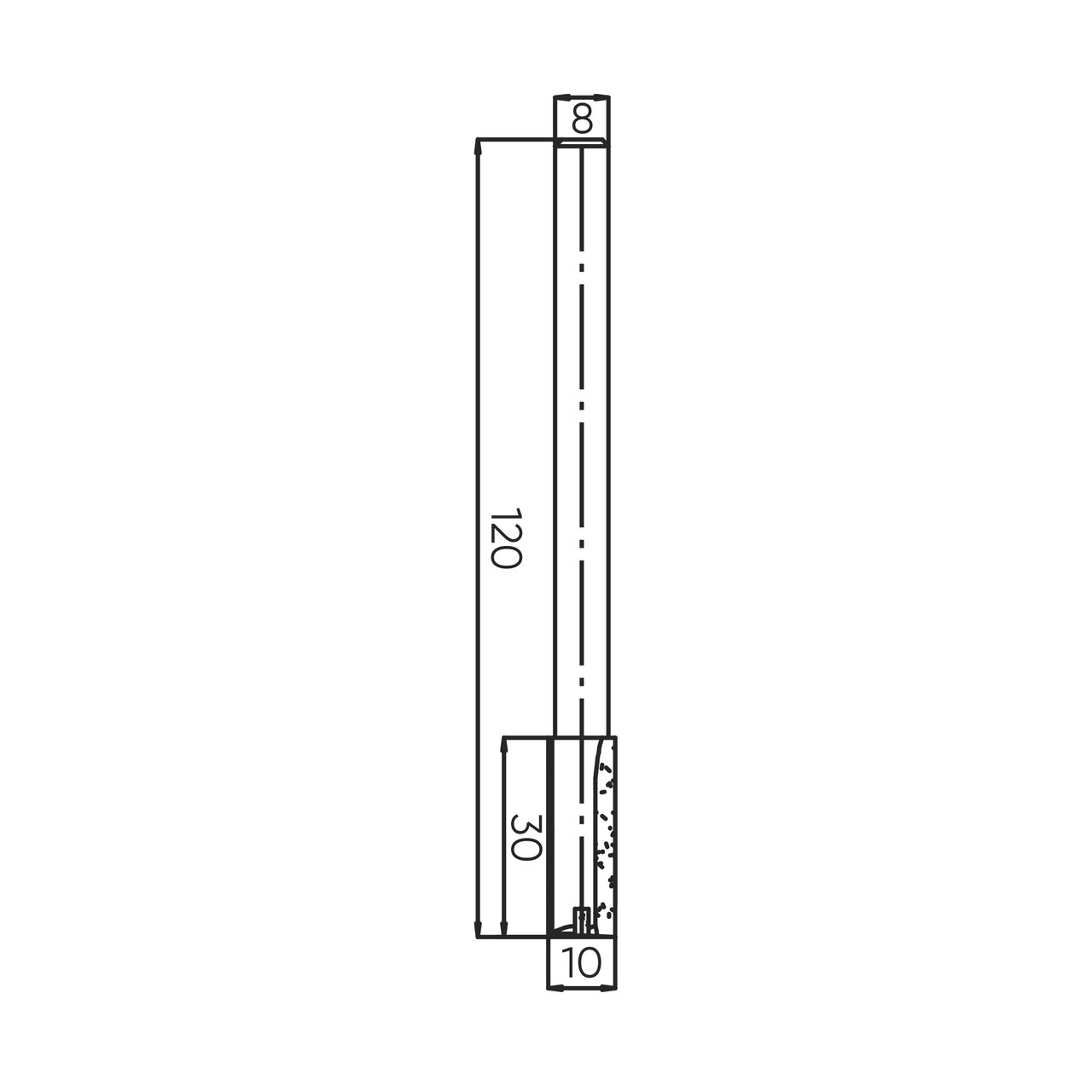 Фреза DELTA TOOLS пазовая с врезным зубом Z2+1 (длинная серия) D=10x30x120 S=8 101.5816 - фото 4 - id-p112884568