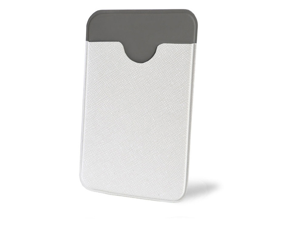 Чехол-картхолдер Favor на клеевой основе на телефон для пластиковых карт и и карт доступа, белый - фото 1 - id-p109989597