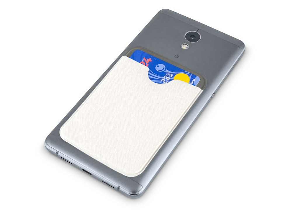 Чехол-картхолдер Favor на клеевой основе на телефон для пластиковых карт и и карт доступа, белый - фото 4 - id-p109989597