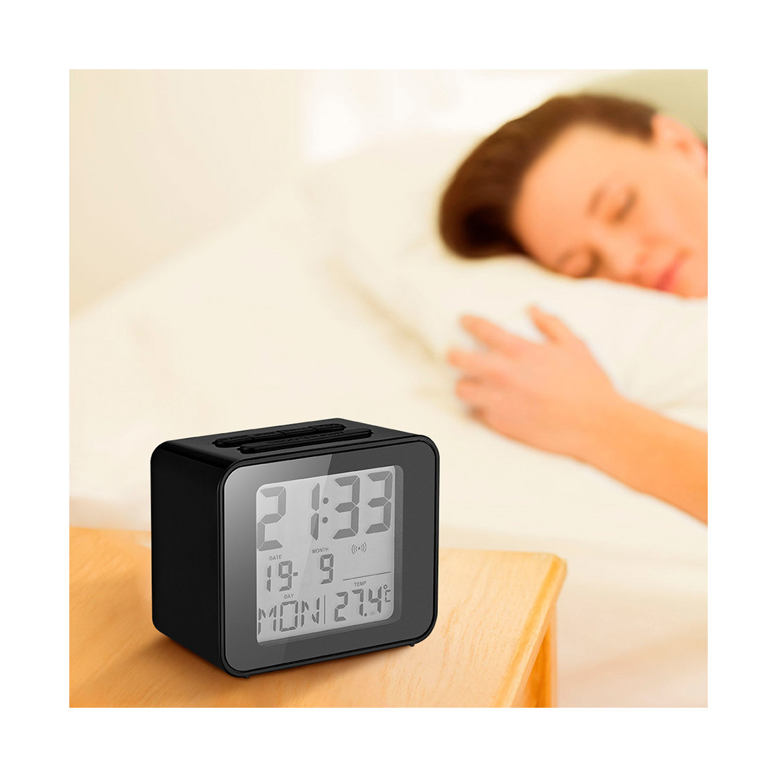 Часы с термометром Kitfort КТ-3303-1 черный - фото 3 - id-p112805724