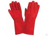 Перчатки краги спилковые пятипалые
