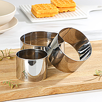 Набор форм для выпечки «Круг», 3 шт, d=8 см, d=10 см, d=12 см