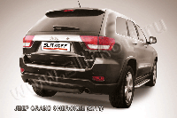 Защита заднего бампера d76 короткая черная Slitkoff для Jeep Grand Cherokee (2010-2013)