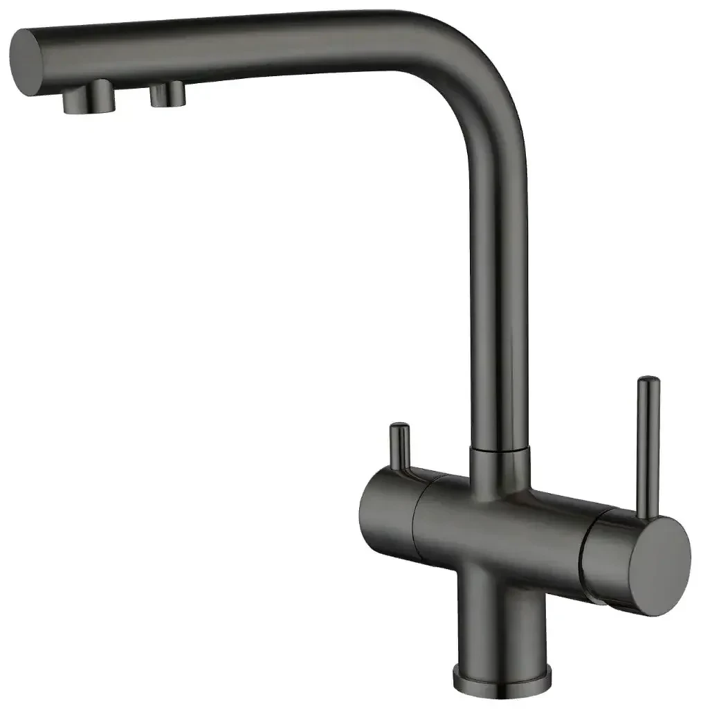 Смеситель для кухни Gappo G43752-21 с каналом для фильтрованной воды (оружейная сталь) - фото 1 - id-p112903392