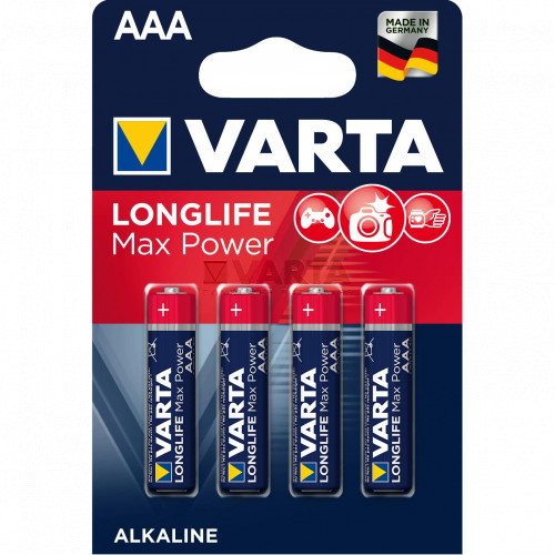 VARTA LongLife Max Power LR03 Alkaline AAA батарейка (04703101404) - фото 1 - id-p112909388