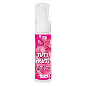 Съедобный лубрикант Tutti Frutti со bubble gum. 30мл