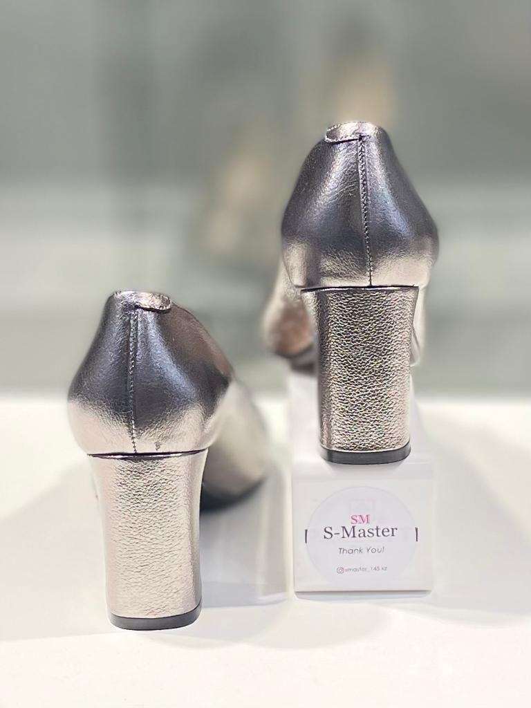 Женская обувь нарядные туфли "Baver" серебристого цвета в Алматы. - фото 4 - id-p112909880
