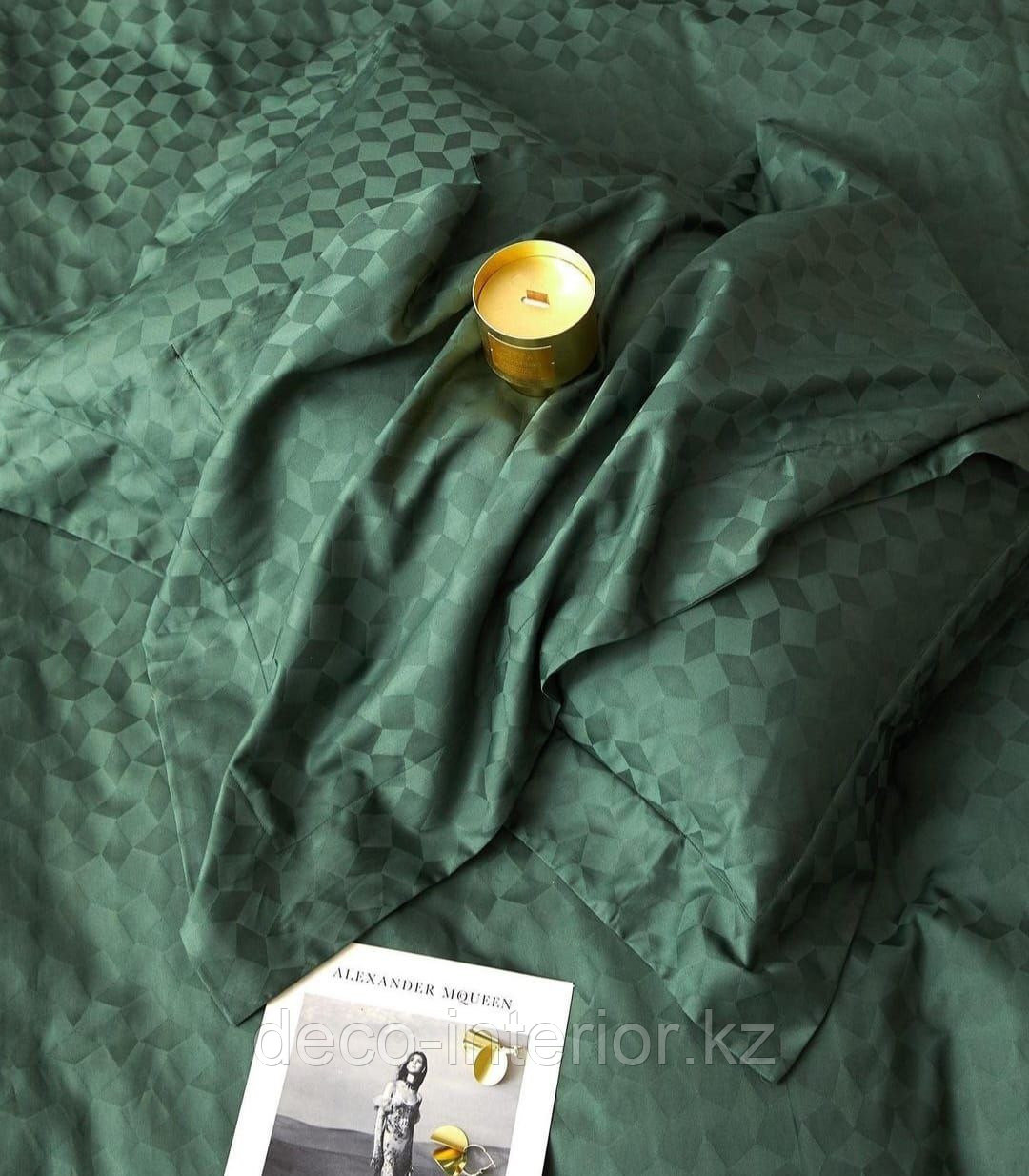 Комплект постельного белья KING SIZE из сатин-жаккарда с брендовым принтом - фото 3 - id-p112910574