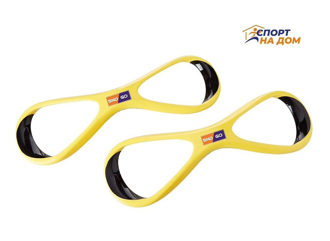 Лопатки восьмерки для плавания SND-GO Yellow для взрослых