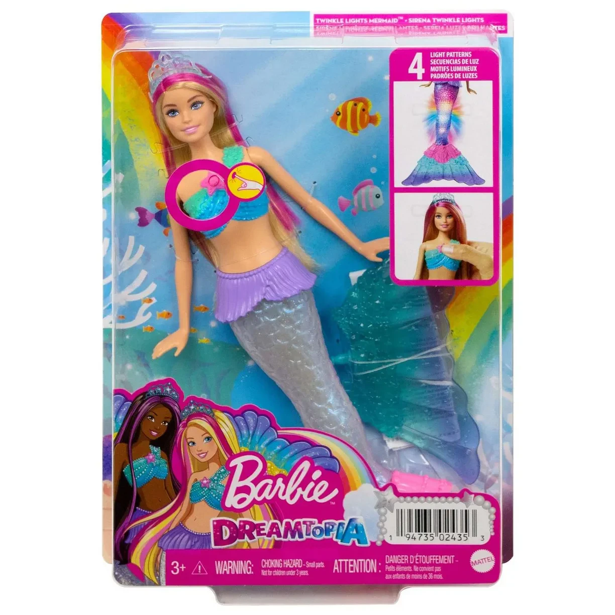 Barbie Дримтопия Кукла Барби Русалка мерцающих огней HDJ36 - фото 1 - id-p112846616