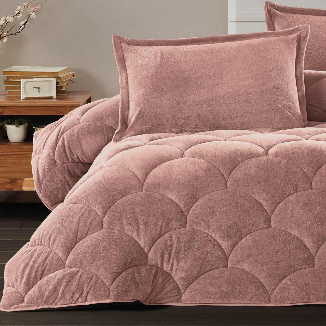 Одеяло двуспальное (195х215см) с наволочками (50х70 2шт) Clasy Pink Fluffy V7 - фото 2 - id-p112911537