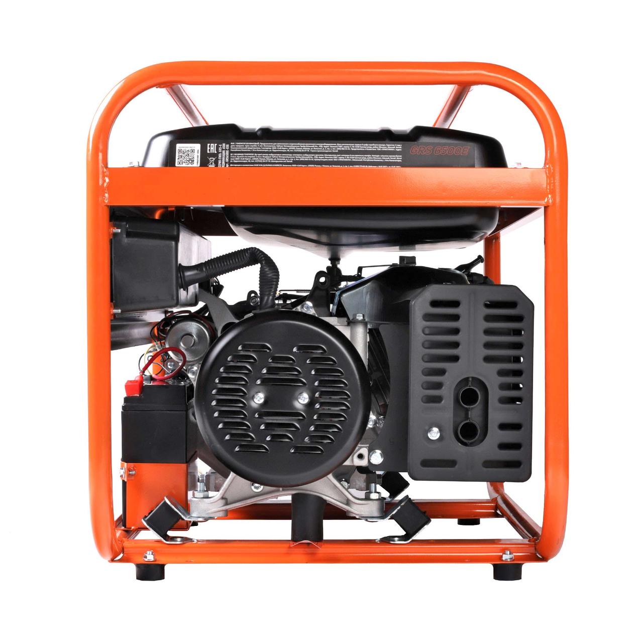 Генератор бензиновый PATRIOT GRS 6500E (5-5.5 кВт, ручной, электро + АКБ, 230В) - фото 4 - id-p112911990