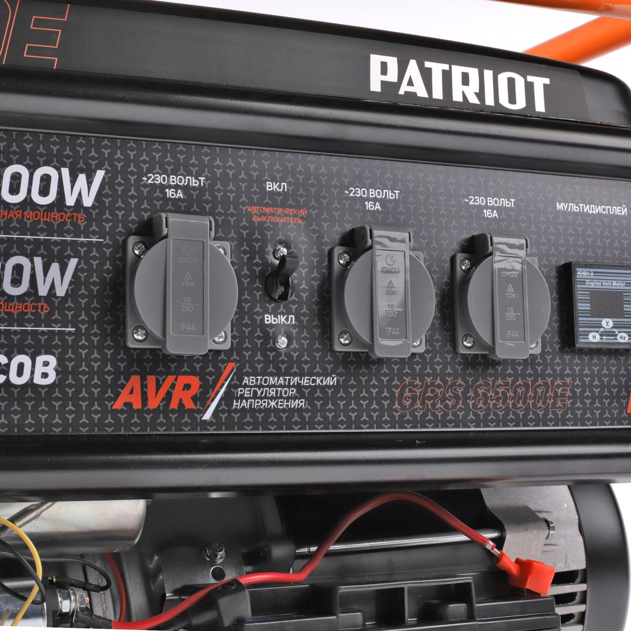 Генератор бензиновый PATRIOT GRS 6500E (5-5.5 кВт, ручной, электро + АКБ, 230В) - фото 7 - id-p112911990