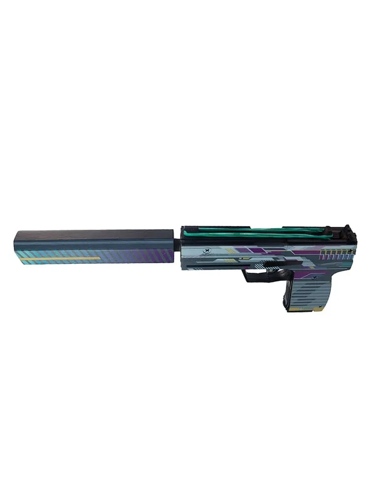 Деревянный пистолет Standoff Резинкострел USP с глушителем, Geometric - фото 7 - id-p112846724
