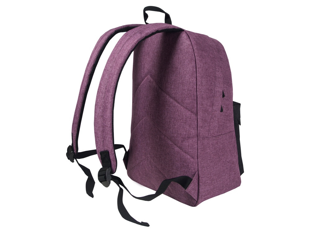 Рюкзак TORBER GRAFFI, фиолетовый с карманом черного цвета, полиэстер меланж, 42 х 29 x 19 см - фото 2 - id-p112918561