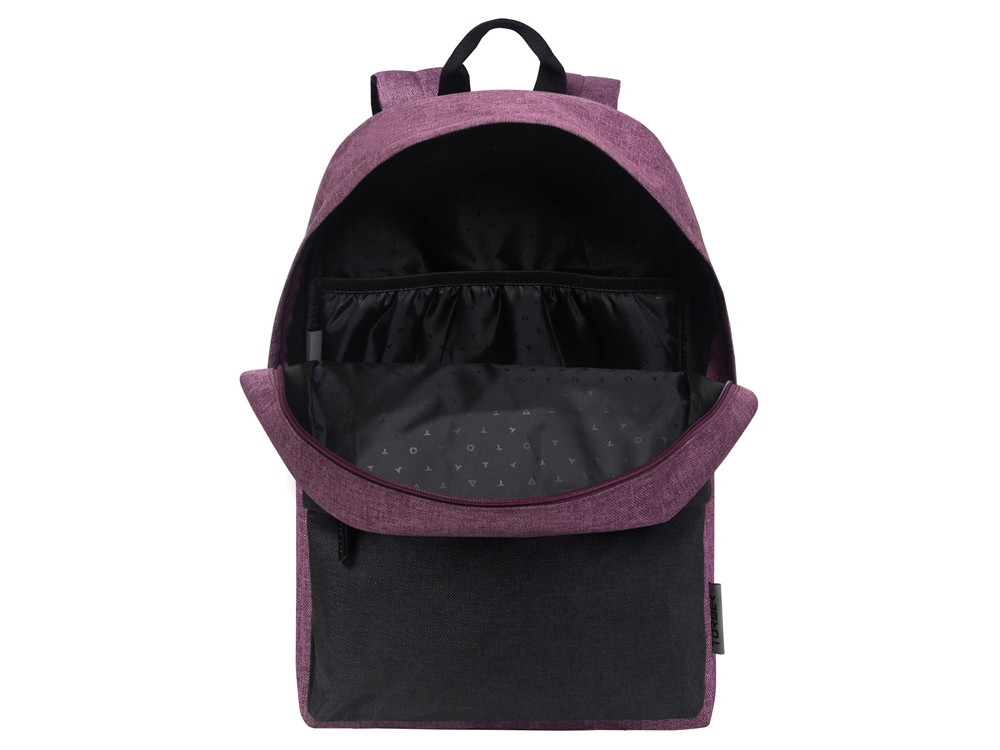 Рюкзак TORBER GRAFFI, фиолетовый с карманом черного цвета, полиэстер меланж, 42 х 29 x 19 см - фото 6 - id-p112918561