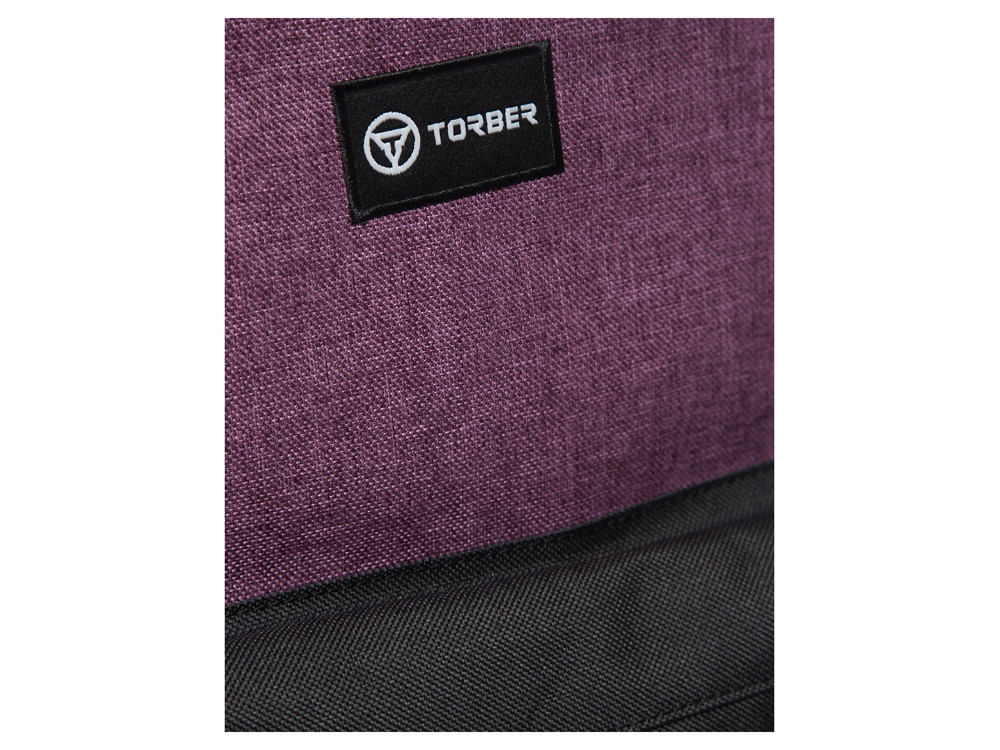 Рюкзак TORBER GRAFFI, фиолетовый с карманом черного цвета, полиэстер меланж, 42 х 29 x 19 см - фото 7 - id-p112918561
