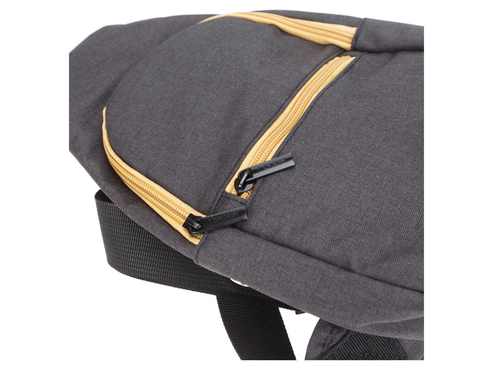 Рюкзак TORBER с одним плечевым ремнем, чёрный/бежевый, полиэстер 300D, 33 х 17 х 6 см - фото 5 - id-p112918581