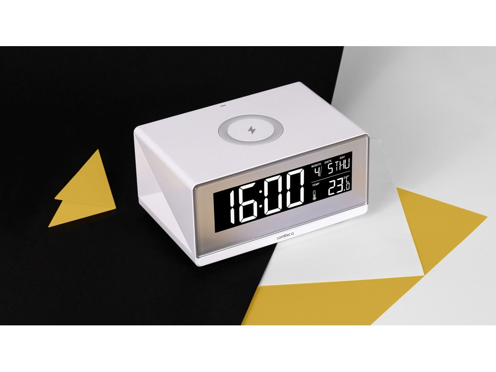 Часы с беспроводным зарядным устройством Rombica Timebox 2, белый - фото 8 - id-p112913815