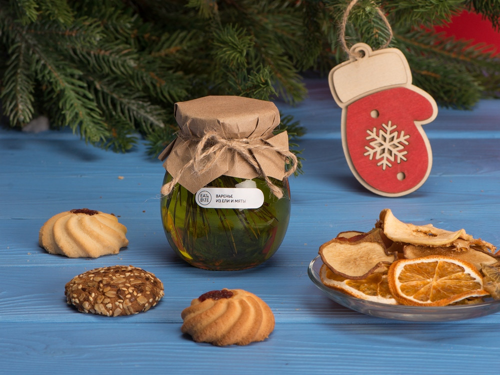 Сувенирный набор Варенье из ели и мяты в подарочной обертке 325 г - фото 5 - id-p112912591