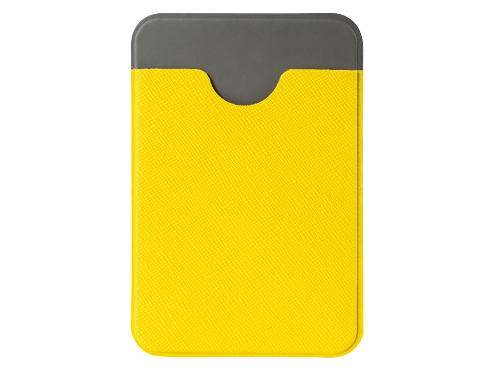 Чехол-картхолдер Favor на клеевой основе на телефон для пластиковых карт и и карт доступа, желтый - фото 2 - id-p112916715
