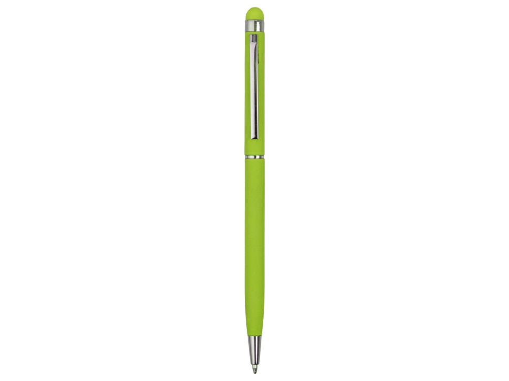 Ручка-стилус шариковая Jucy Soft с покрытием soft touch, зеленое яблоко - фото 2 - id-p112913061