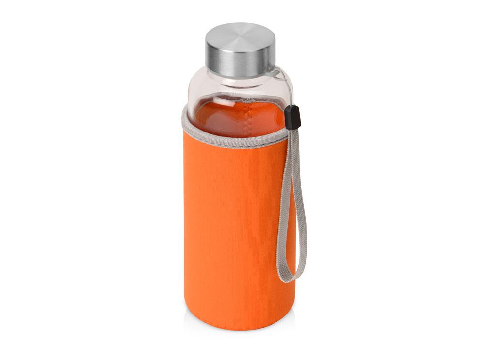 Бутылка для воды Pure c чехлом, 420 мл, оранжевый - фото 1 - id-p112914082