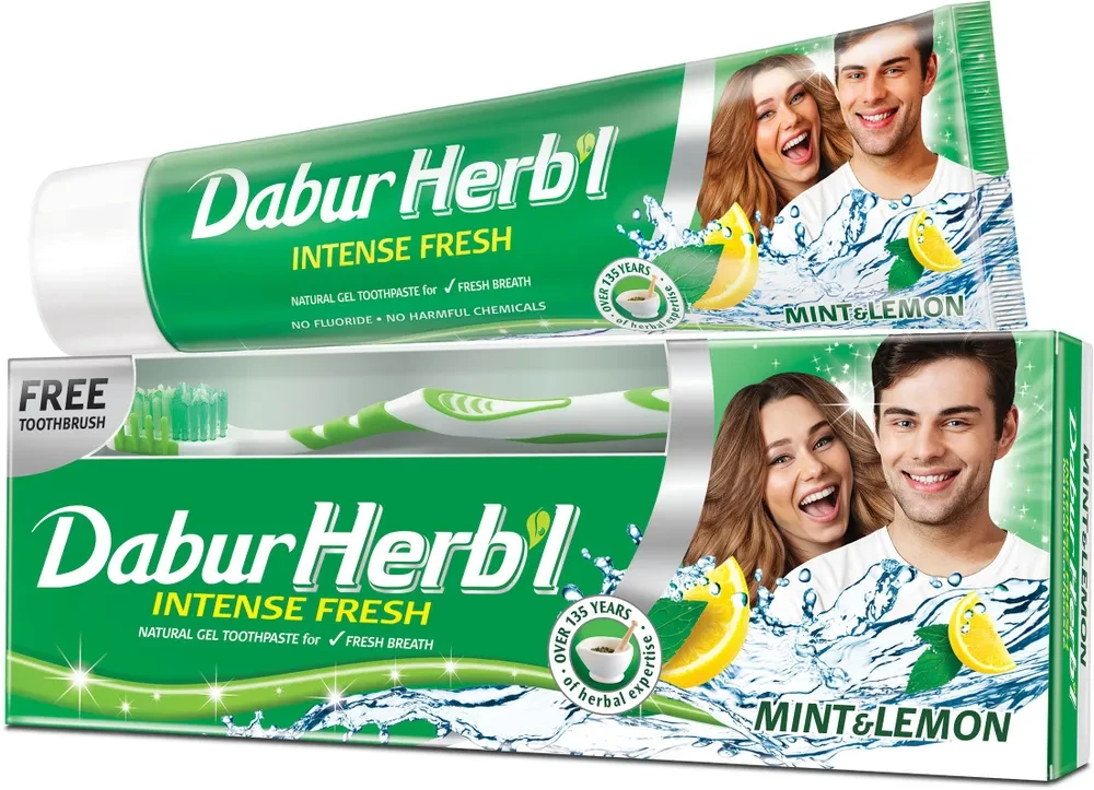 Гелевая Зубная паста Мята и Лимон (Mint & Lemon DABUR HERB'L) 150г