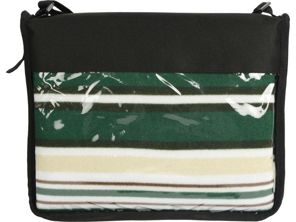 Плед в полоску в сумке Junket, зеленый - фото 4 - id-p112913517