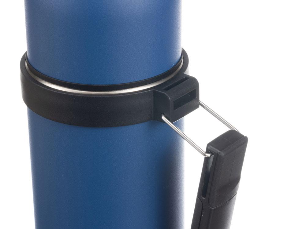 Термос Stinger, 1,2 л, широкий с ручкой, нержавеющая сталь, синий, 12,4 х 10,2 х 31,8 см - фото 4 - id-p112918218