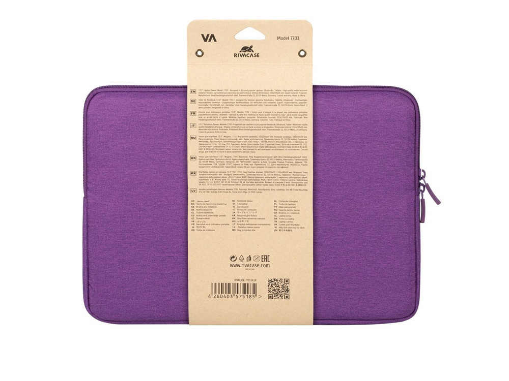 RIVACASE 7703 violet ECO чехол для ноутбука 13.3-14 / 12 - фото 6 - id-p112912904