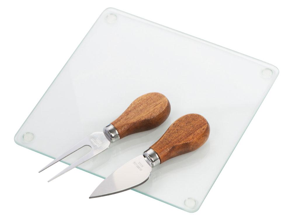 Набор для сыра Dorblue из стеклянной доски и вилки с ножом - фото 2 - id-p112917342