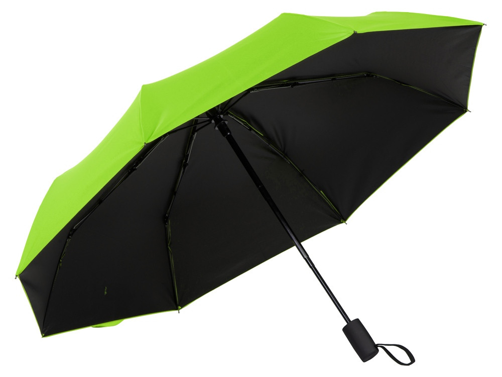 Зонт-автомат Dual с двухцветным куполом, зеленое яблоко/черный - фото 1 - id-p112917460