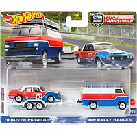 Hot Wheels Набор моделей Rover P6 Group 2 '70 и транспортер HW Rally Haule, Car Culture