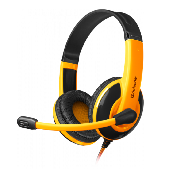 Наушники-гарнитура игровые Defender Warhead G-120 черный + оранжевый, фото 1