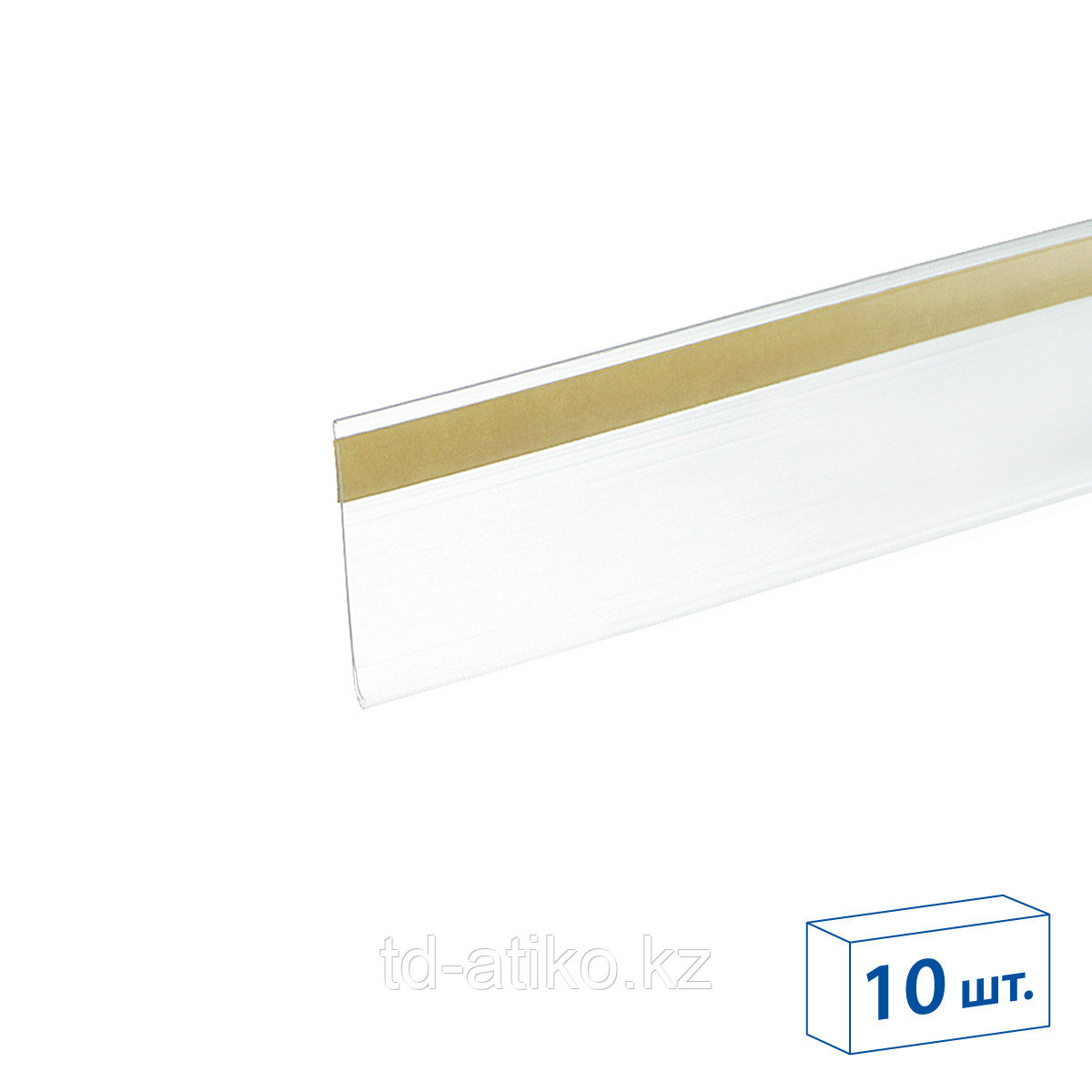 Ценникодержатель полочный самоклеющийся DBR39 длина 1000 мм., цвет прозрачный (195002-00-1000)