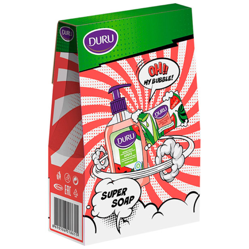 Подарочный набор Duru Super Soap Жидкое мыло и Туалетное мыло - фото 1 - id-p112925518