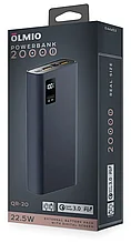 Зарядное устройство Power bank Olmio QR-20 20000mAh QuickCharge3.0 темно-синий