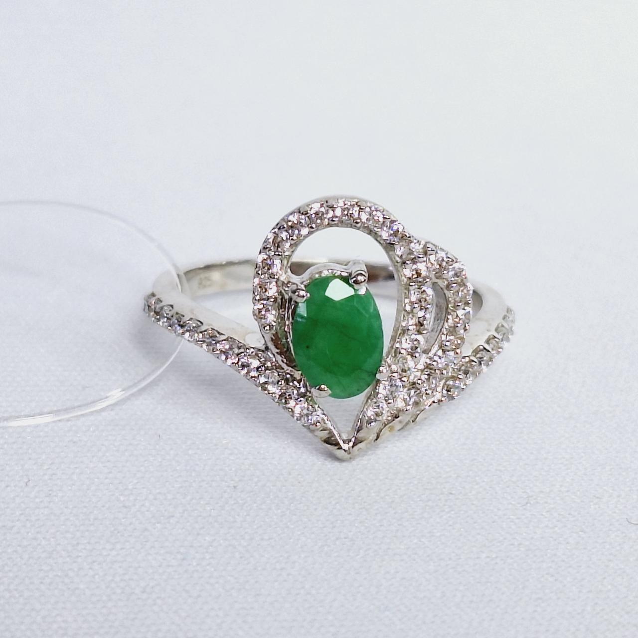 Серьги из серебра с фианитами Индия L944, фото 1