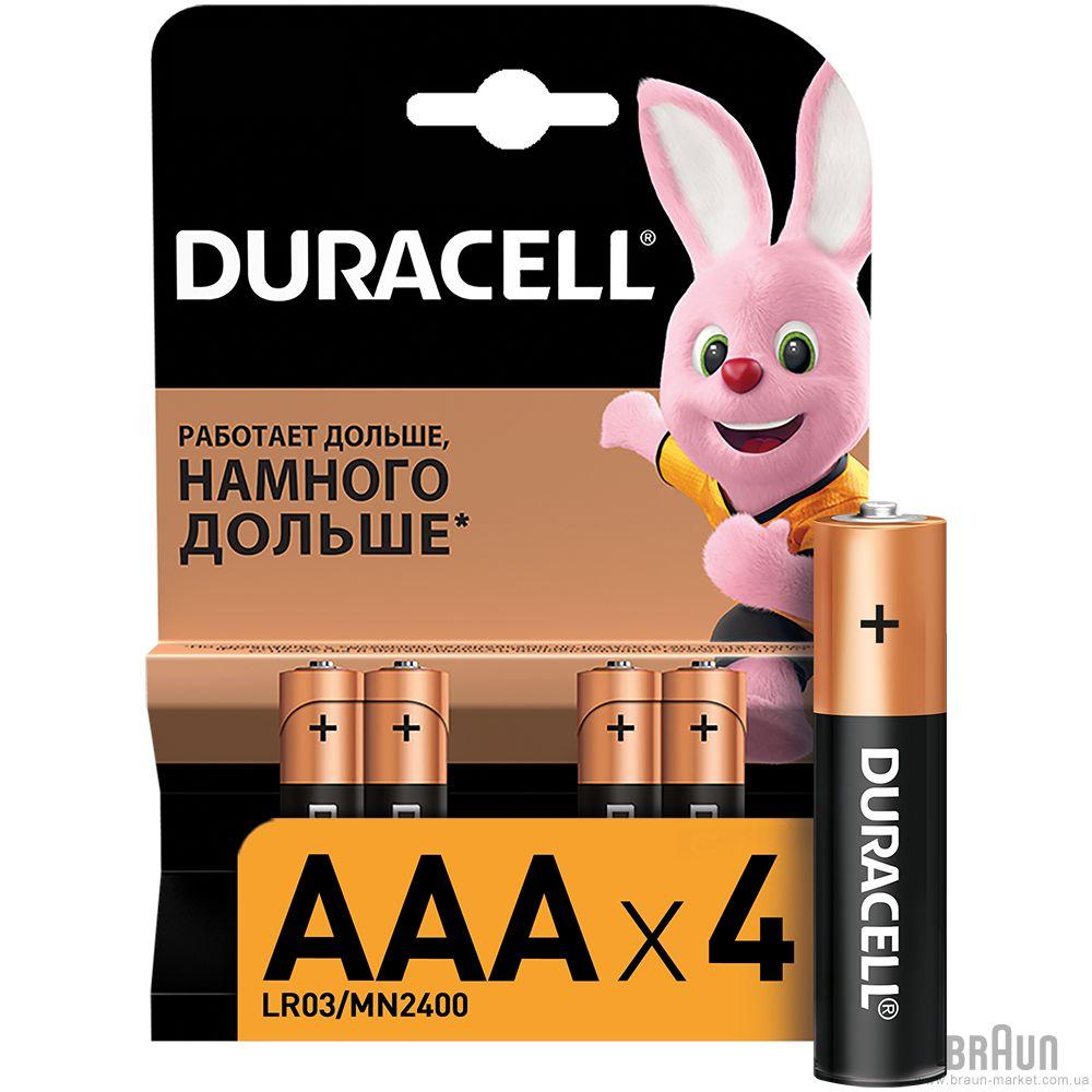 Батарейка Duracell Basic AAA K4 Щелочной элемент питания (4шт.) - фото 1 - id-p38328478