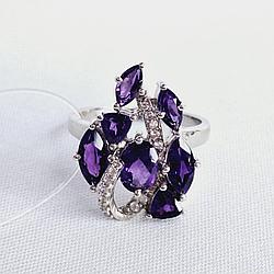 Серьги из серебра с фианитами Индия L961