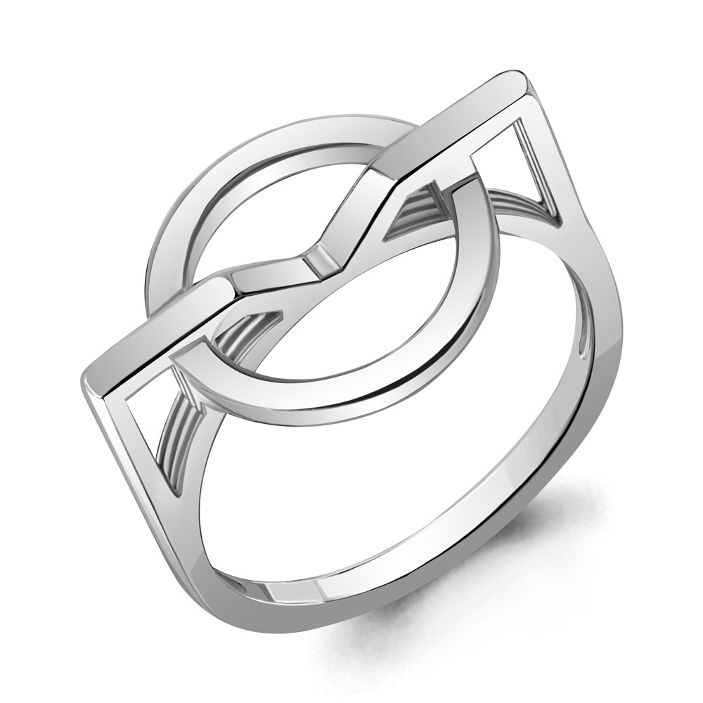 Кольцо из серебра Aquamarine 54900.5 покрыто родием