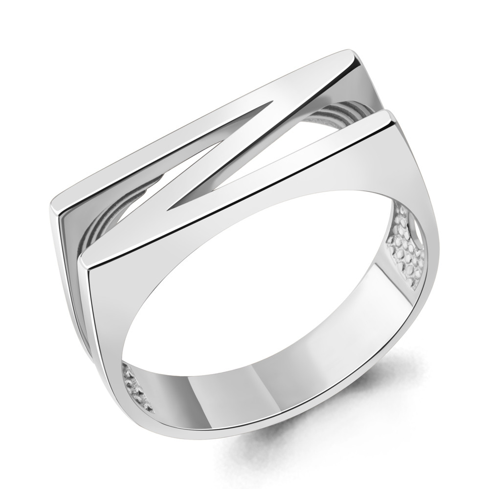 Серебряное кольцо Aquamarine 54922.5 покрыто родием