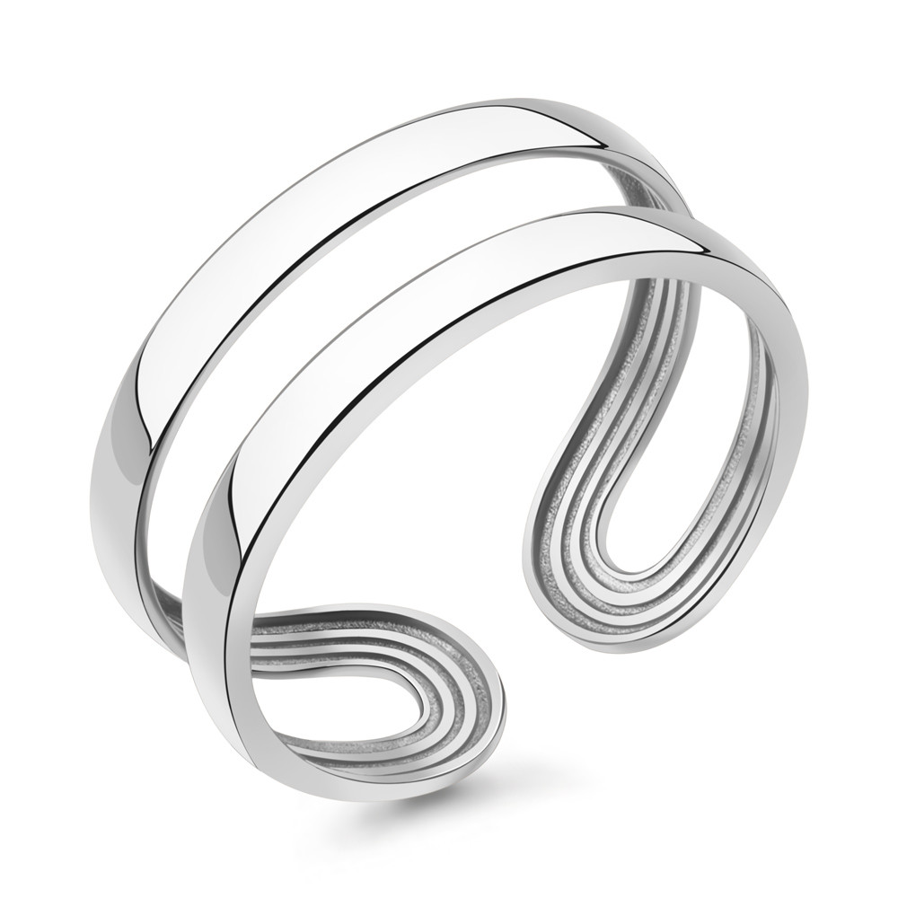 Кольцо серебряное классическое Aquamarine 54953.5 серебро с родием