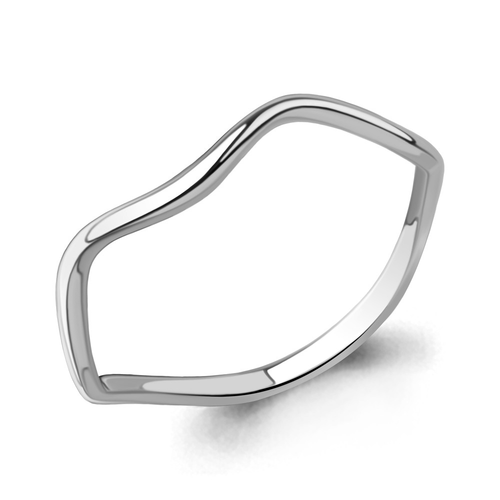Серебряное кольцо  Aquamarine 55086.5 покрыто  родием
