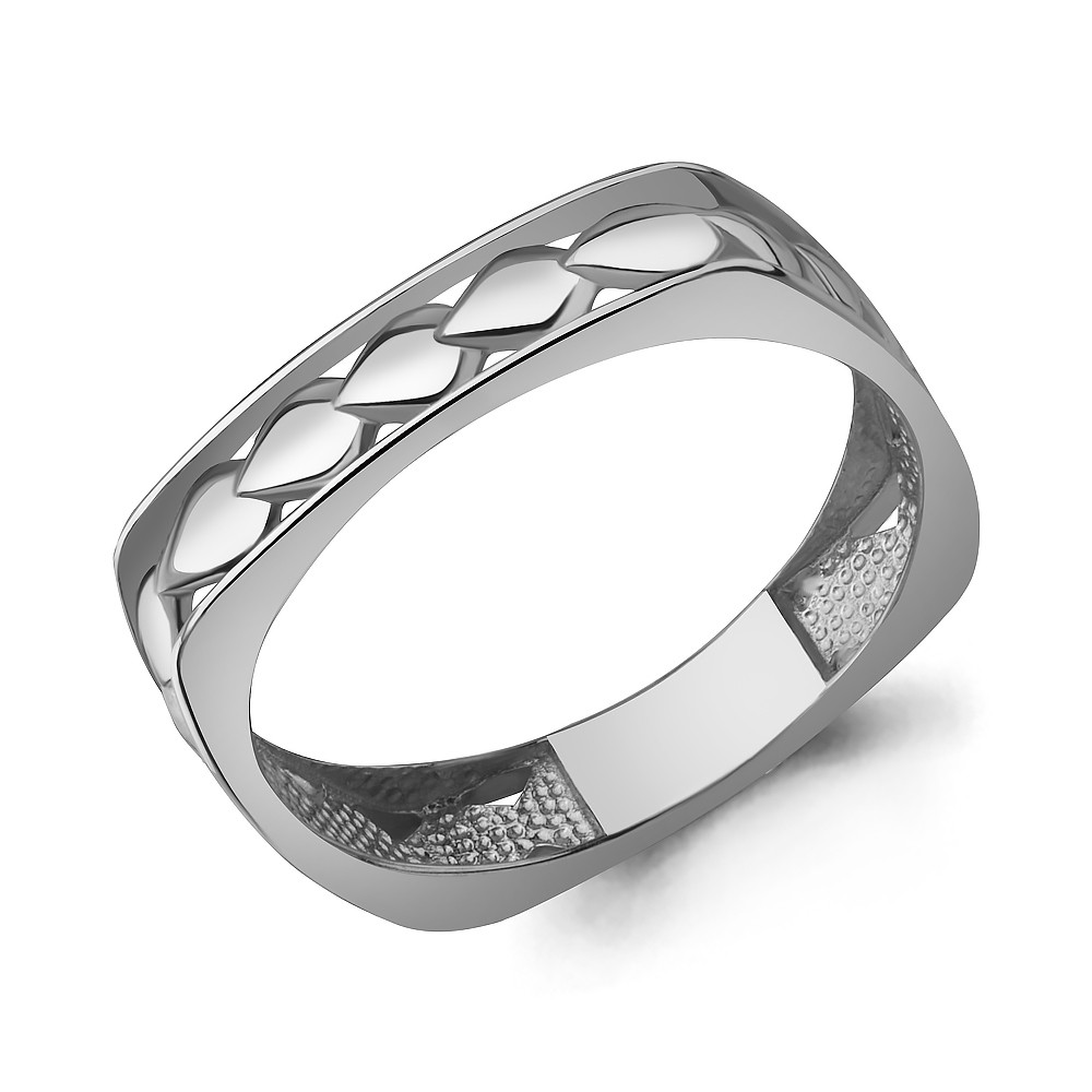 Серебряное кольцо  Aquamarine 55100.5 покрыто  родием