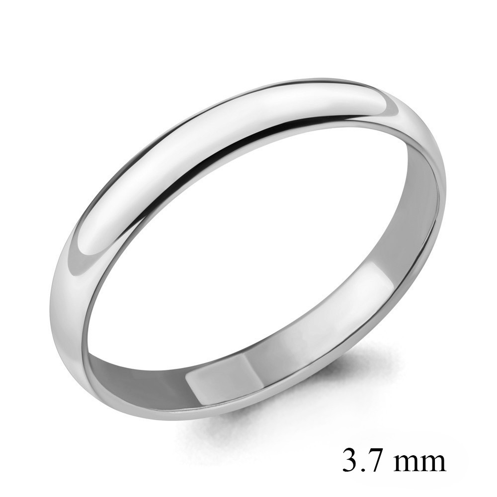 Серебряное обручальное кольцо Aquamarine 56000.5 покрыто родием - фото 1 - id-p112925818