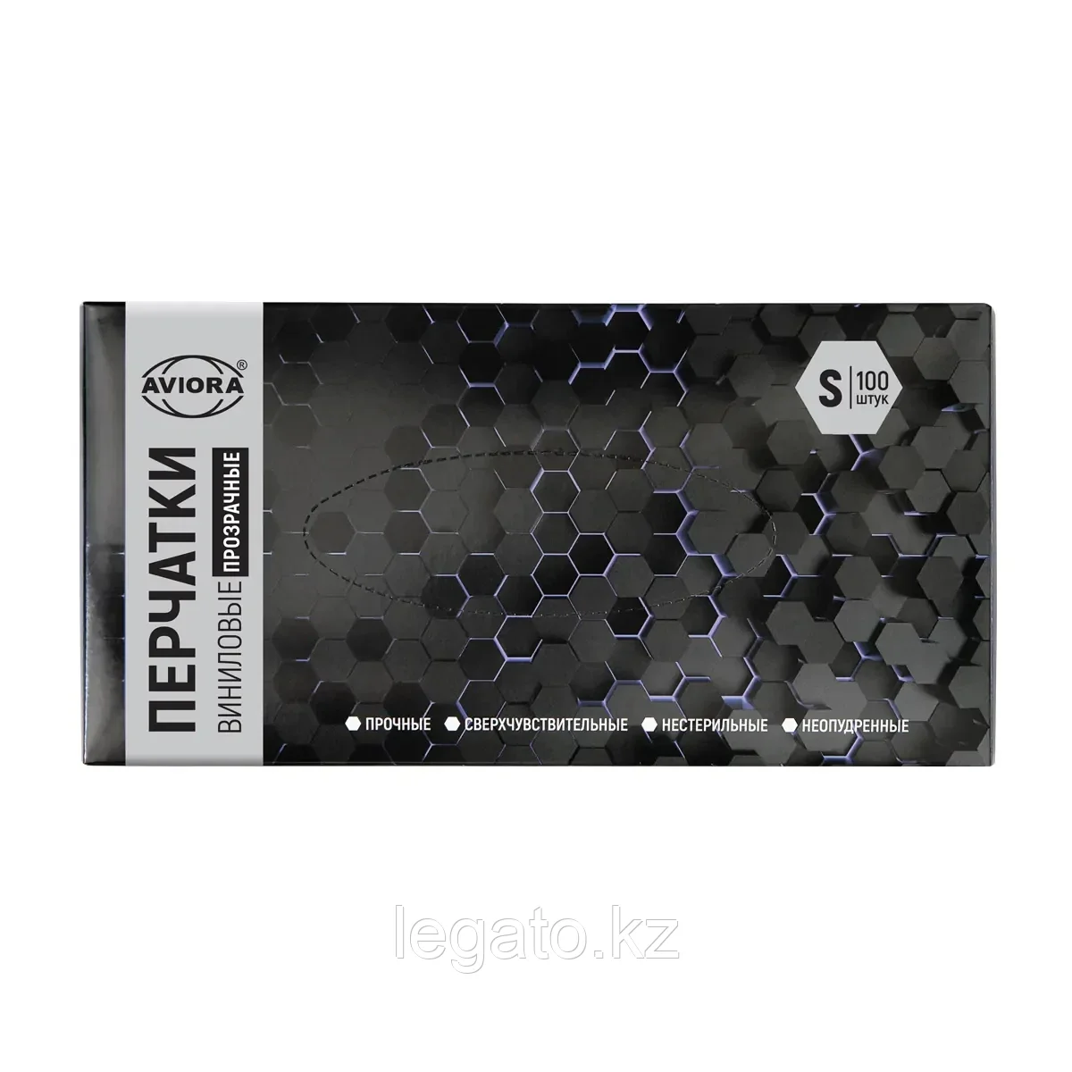 Перчатки виниловые неопудр. Aviora Размер М 50пар/упак 10уп/кор